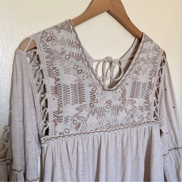 🔶 Free People Much Love tunic dress, balloon sleeves, embroidery size XS 🔶 - Picture 9 of 11